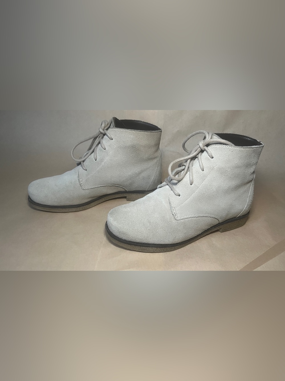Anfibio DeLuca Sana Crème Suede Waterproof Boots Microfiber Lined Size 7